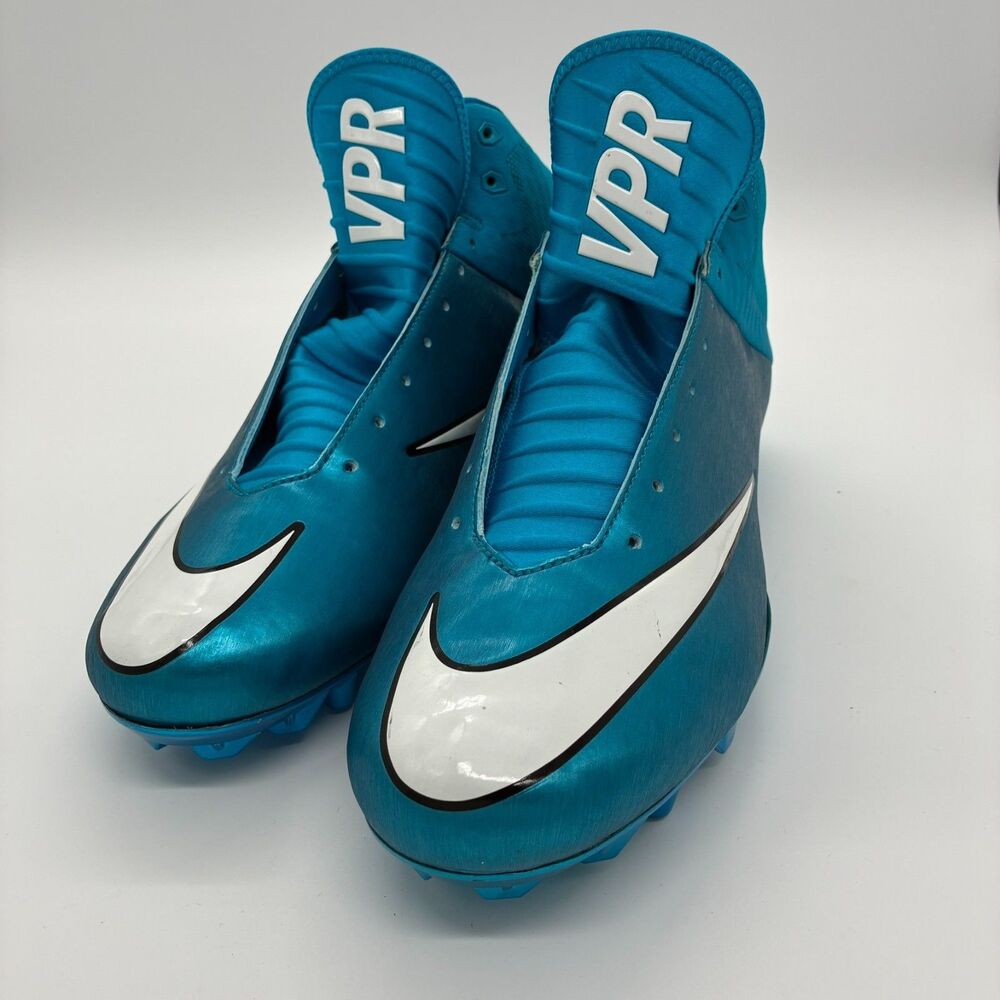 Nike Vapor Speed 2 3/4 TD Size 15 Football Cleats Tidal Blue Promo No Laces